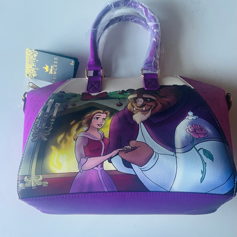 Disney Beauty and the Beast Purple Satchel